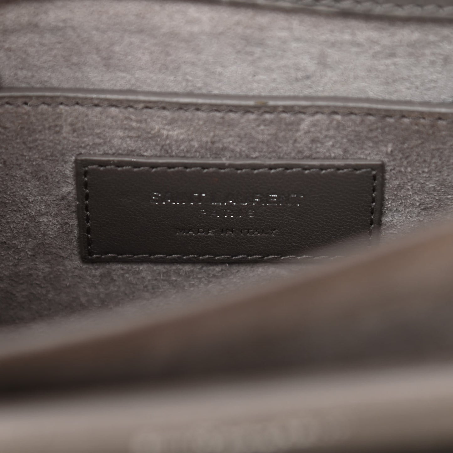 Calfskin Crocodile Embossed Medium Monogram Sunset Fog