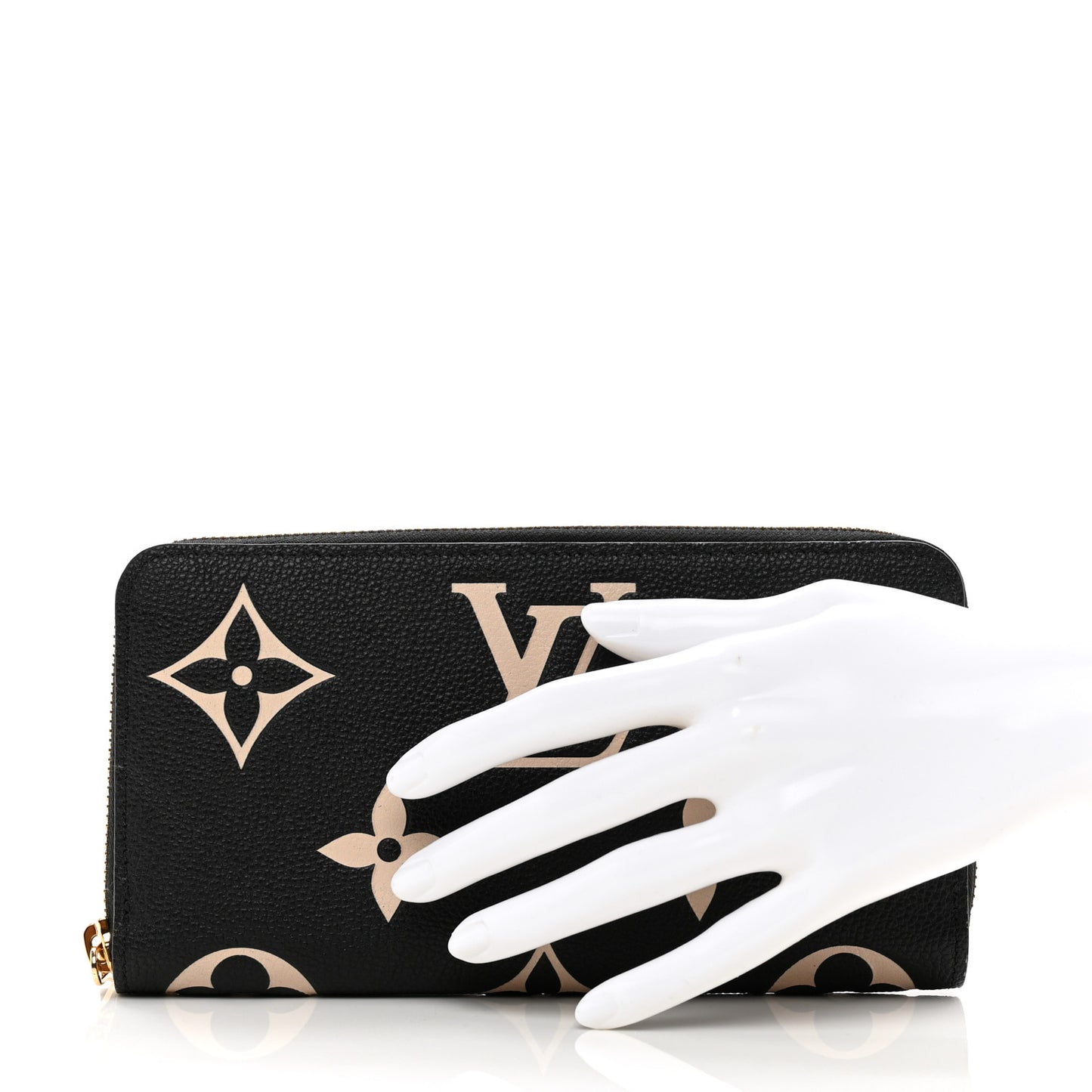 Empreinte Monogram Giant Zippy Wallet Black Beige