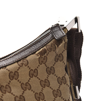 Gucci Monogram Medium Half Moon Hobo Dark Brown 10 of 11