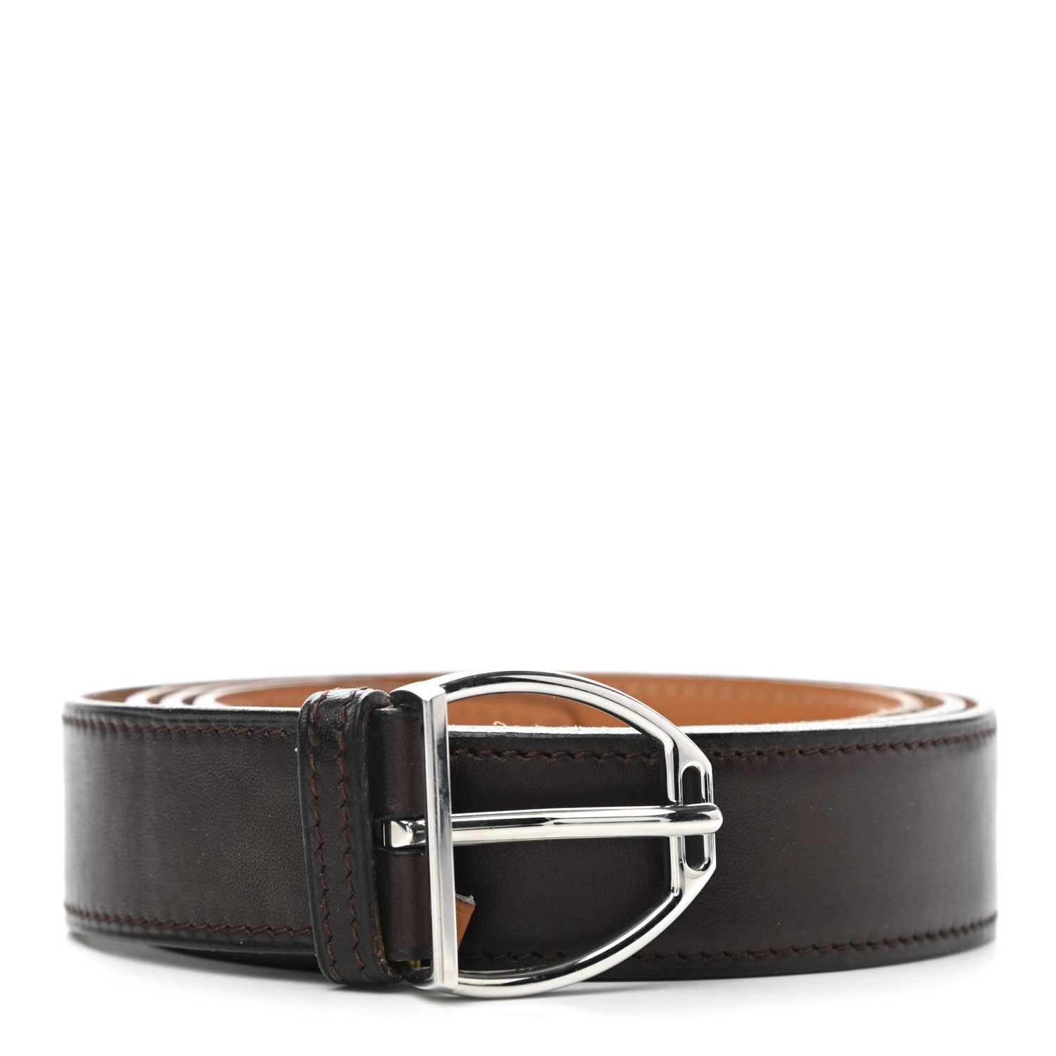 Hermes Box 32mm Stirrup Belt 100 Chocolate 1 of 7
