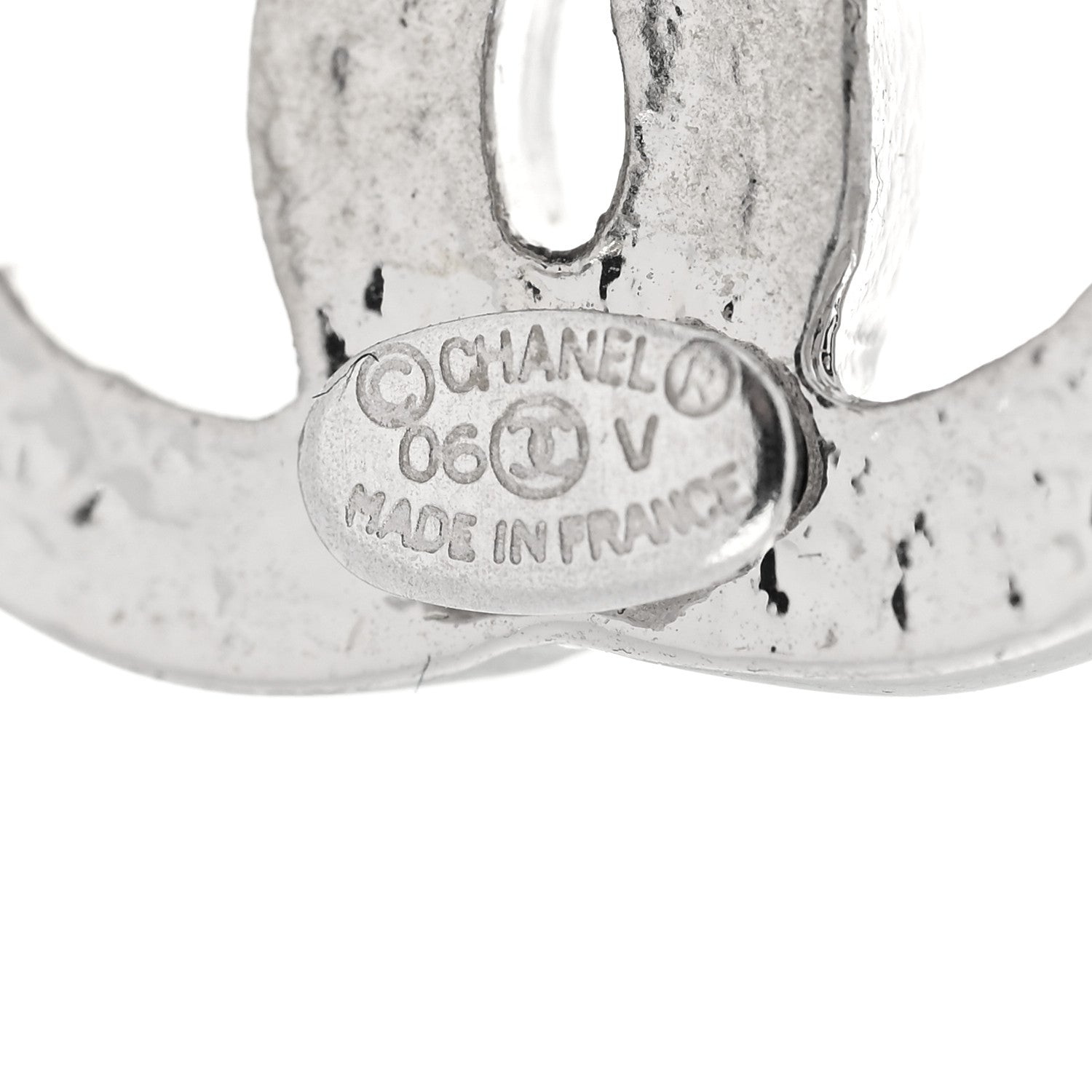 Chanel Crystal Mini Timeless CC Earrings Silver 4 of 5