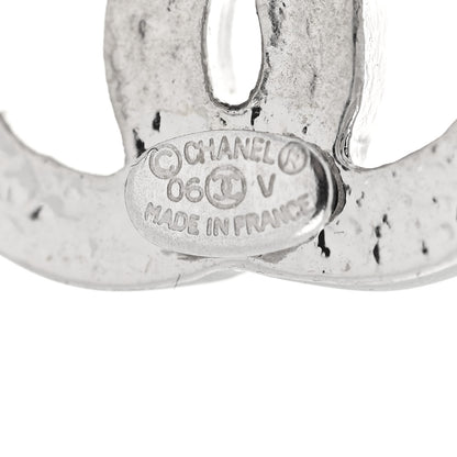 Chanel Crystal Mini Timeless CC Earrings Silver 4 of 5