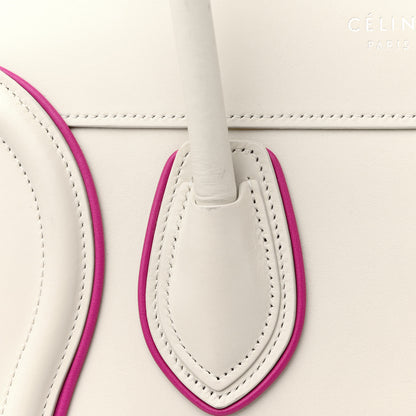 Celine Smooth Calfskin Micro Luggage White Magenta 13 of 16