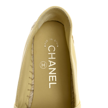 Chanel Lambskin CC Espadrilles 36 Yellow 7 of 9
