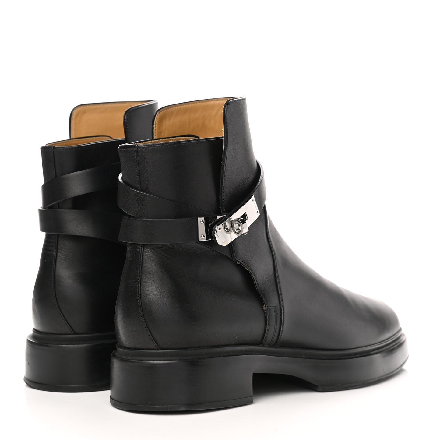 Calfskin Veo Ankle Boots 41.5 Black
