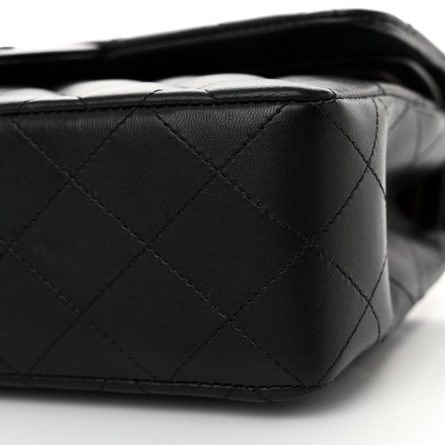 Lambskin Quilted Small Double Flap Black