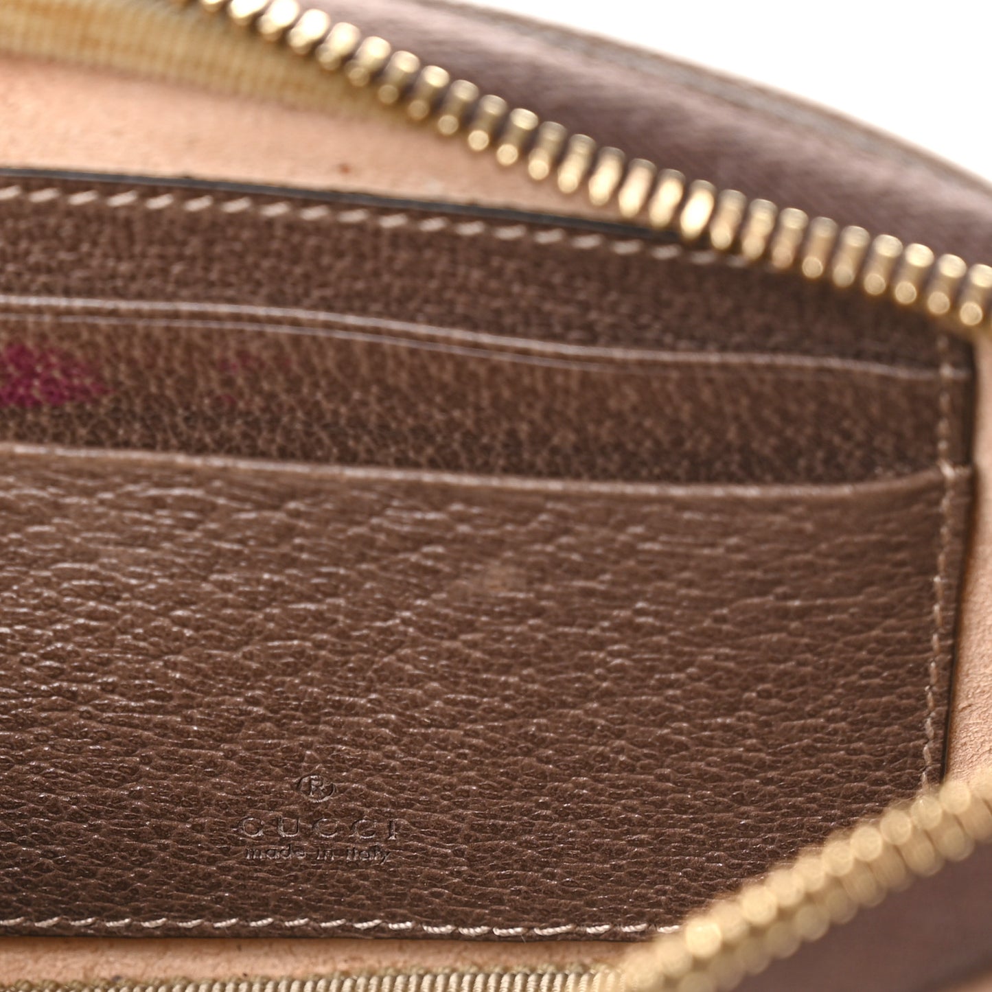 GG Supreme Monogram Ophidia Phone Case Wristlet Brown