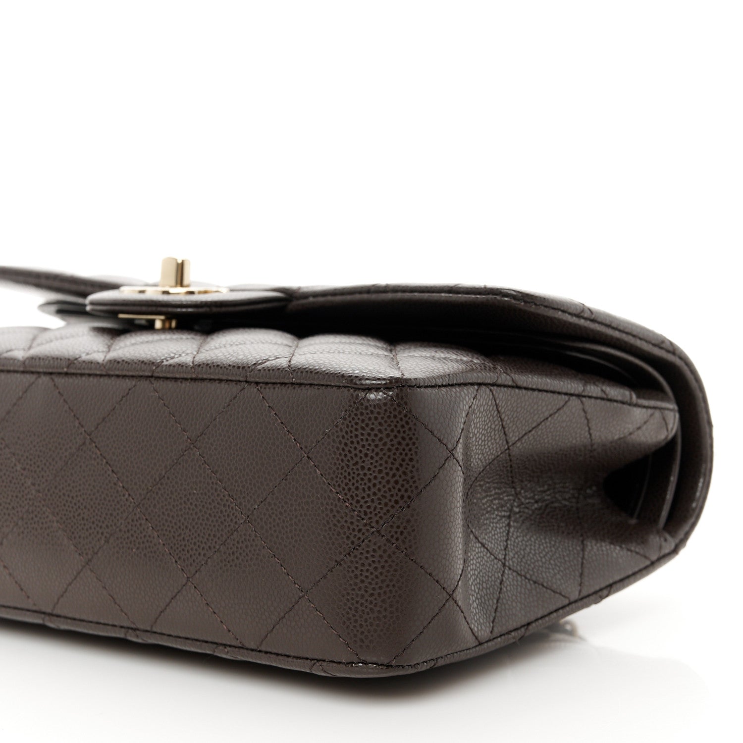 Chanel Caviar Quilted Small Double Flap Dark Brown 11 of 12