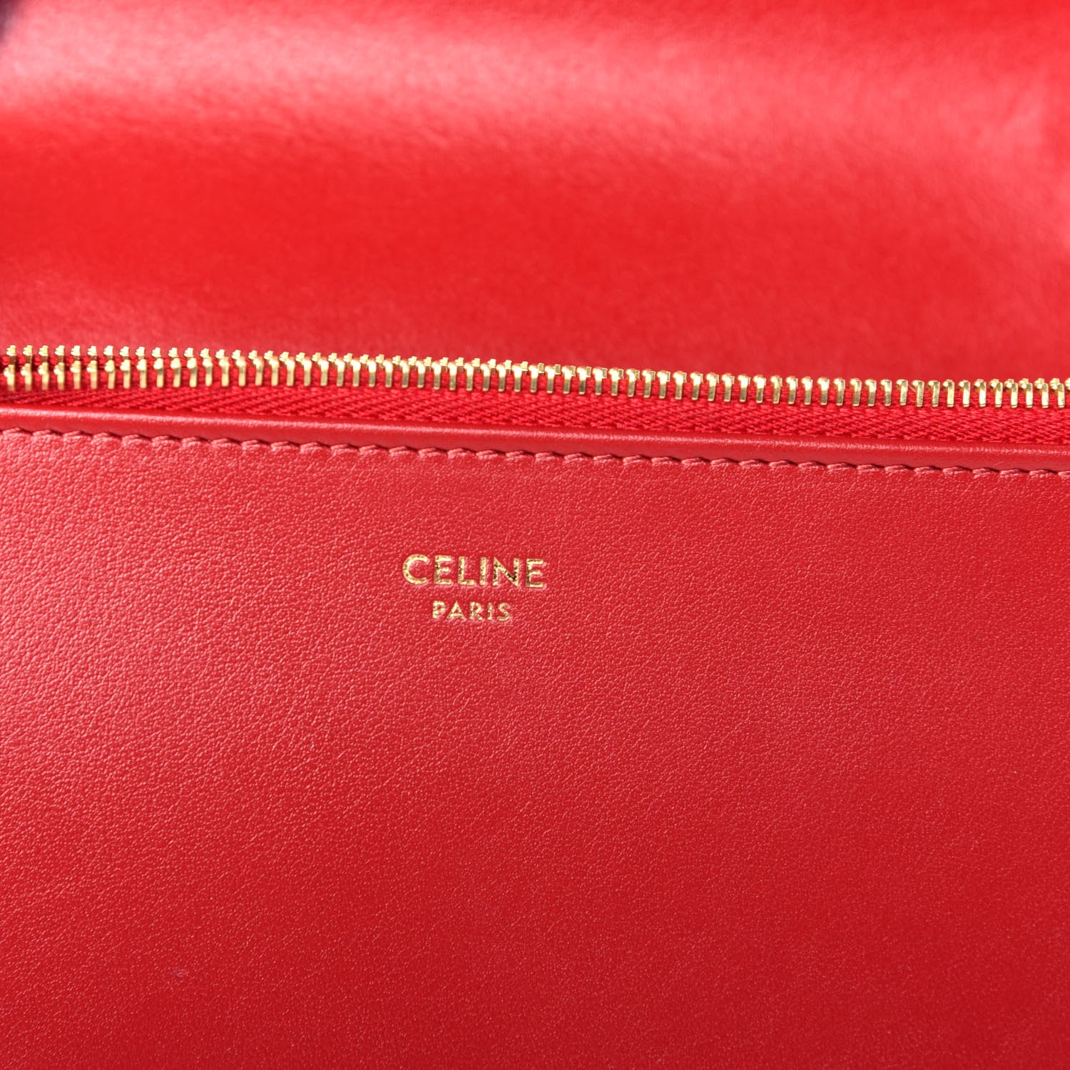 Celine Smooth Calfskin Tassels Wallet On Strap Red 6 of 8