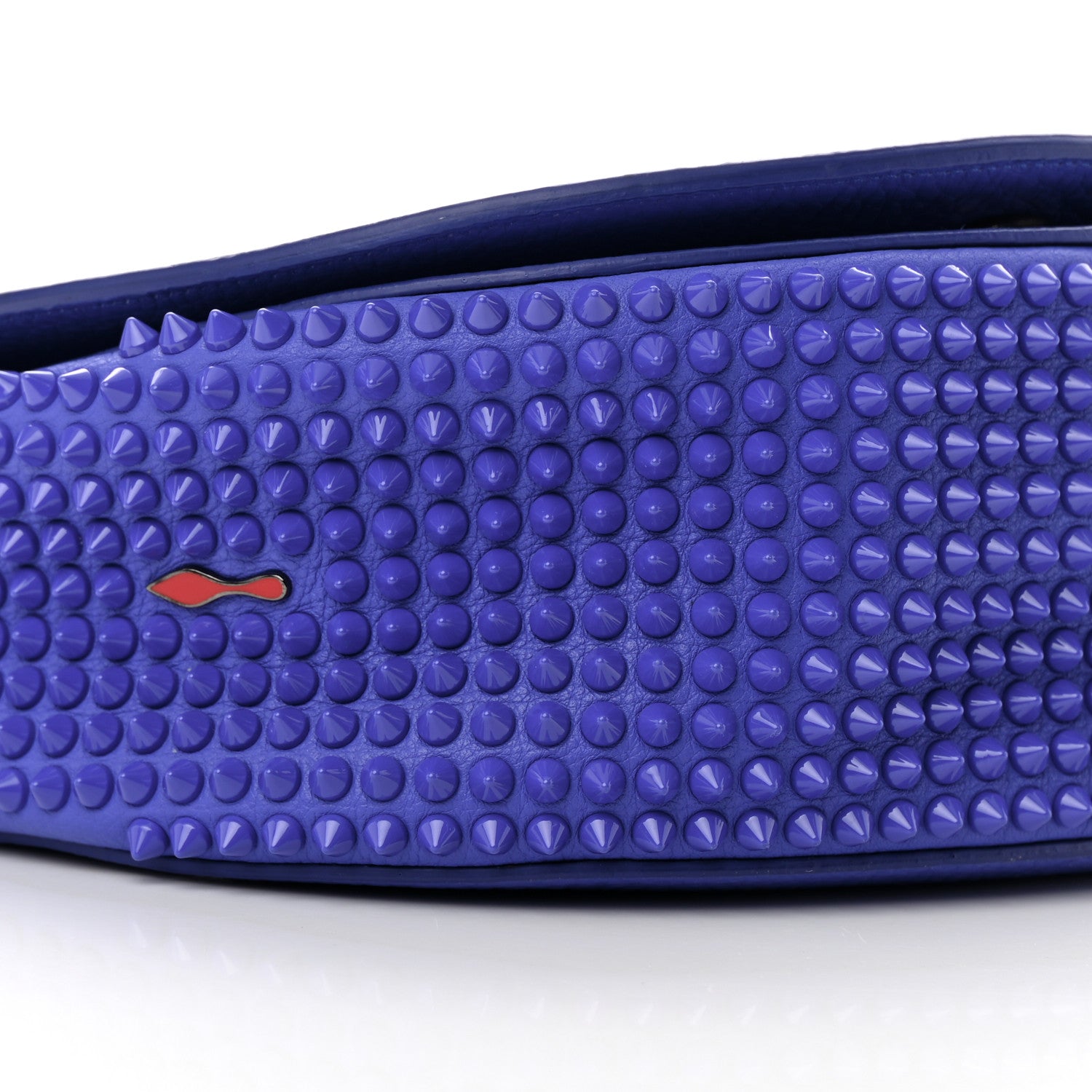 Christian Louboutin Calfskin Spikes Panettone Messenger Blue 8 of 15