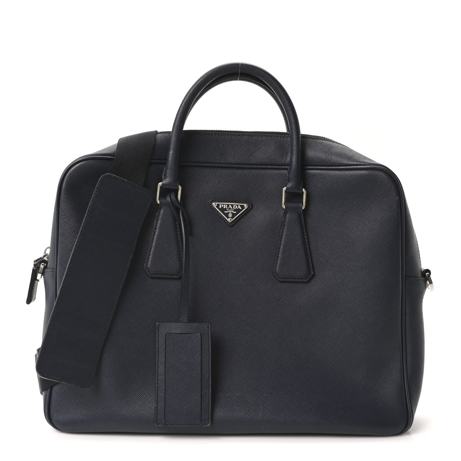 Prada Saffiano Travel Briefcase Bluette 1 of 10