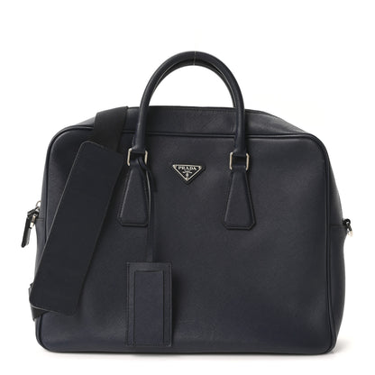 Prada Saffiano Travel Briefcase Bluette 1 of 10