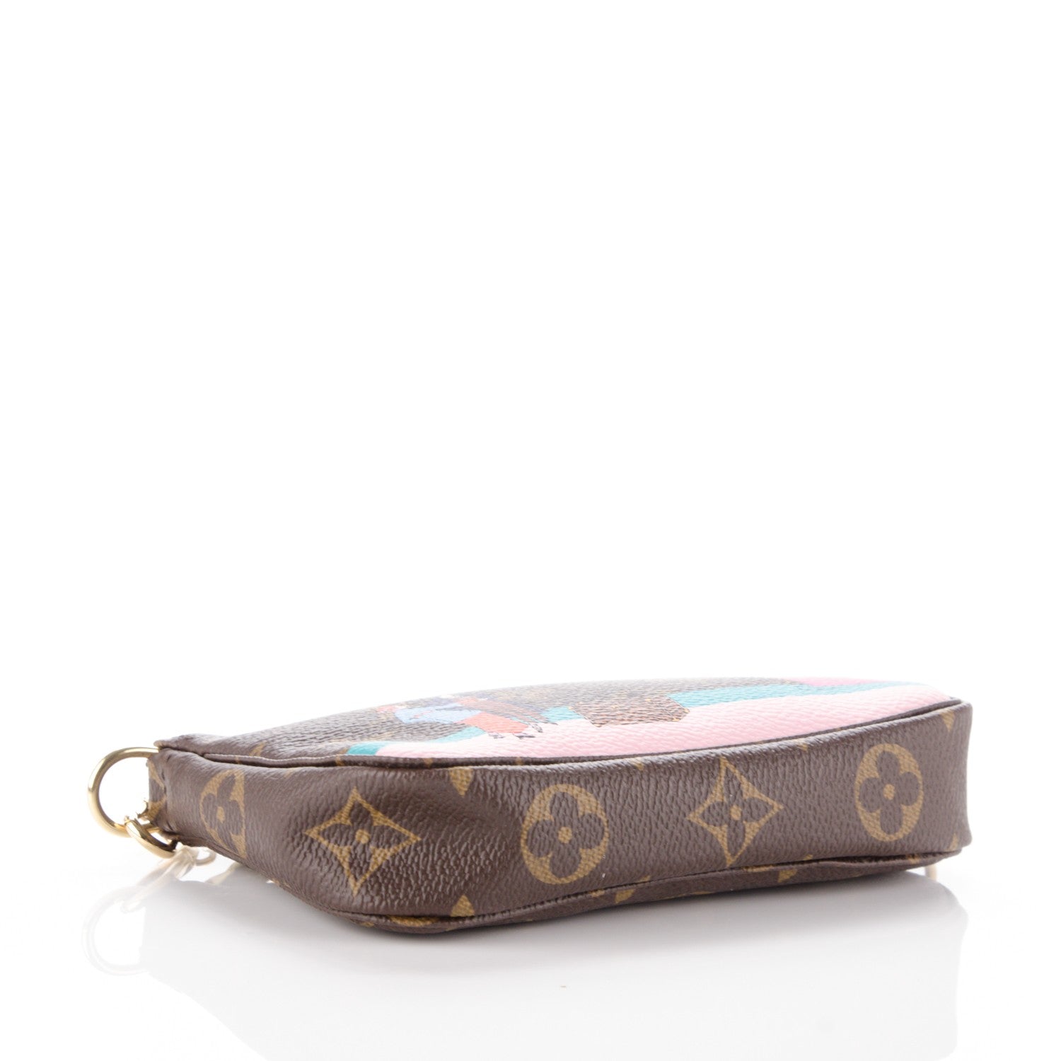 Louis Vuitton Monogram 2016 Christmas Animation Mini Pochette Accessories Rose Ballerine 4 of 7
