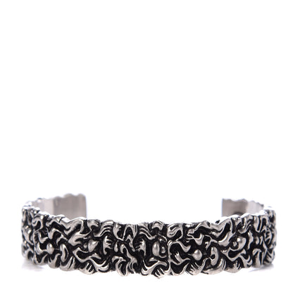 Gucci Metal Lion Mane Cuff Bracelet Aged Silver 1 of 4