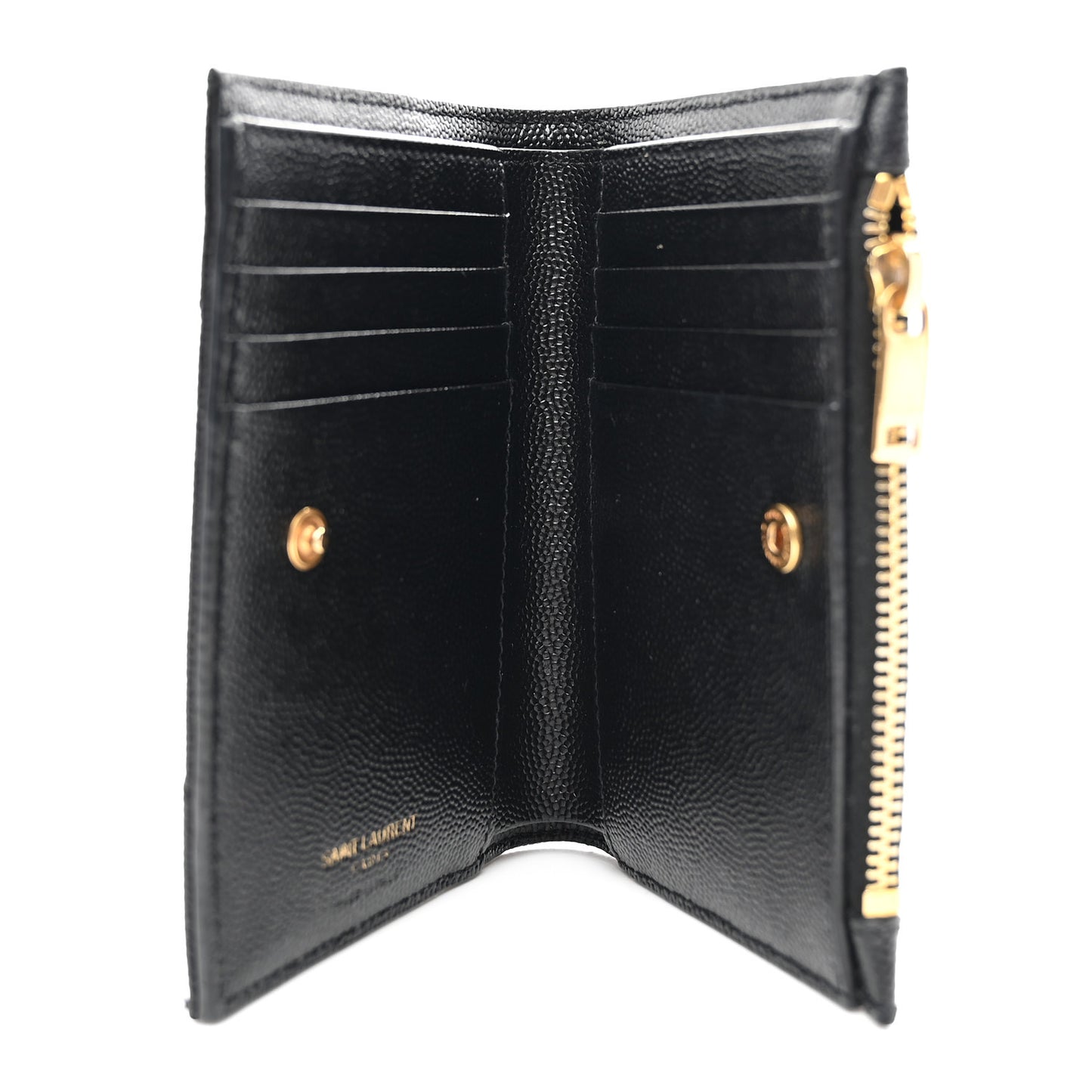 Grain De Poudre Matelasse Chevron Monogram Zipped Card Case Black