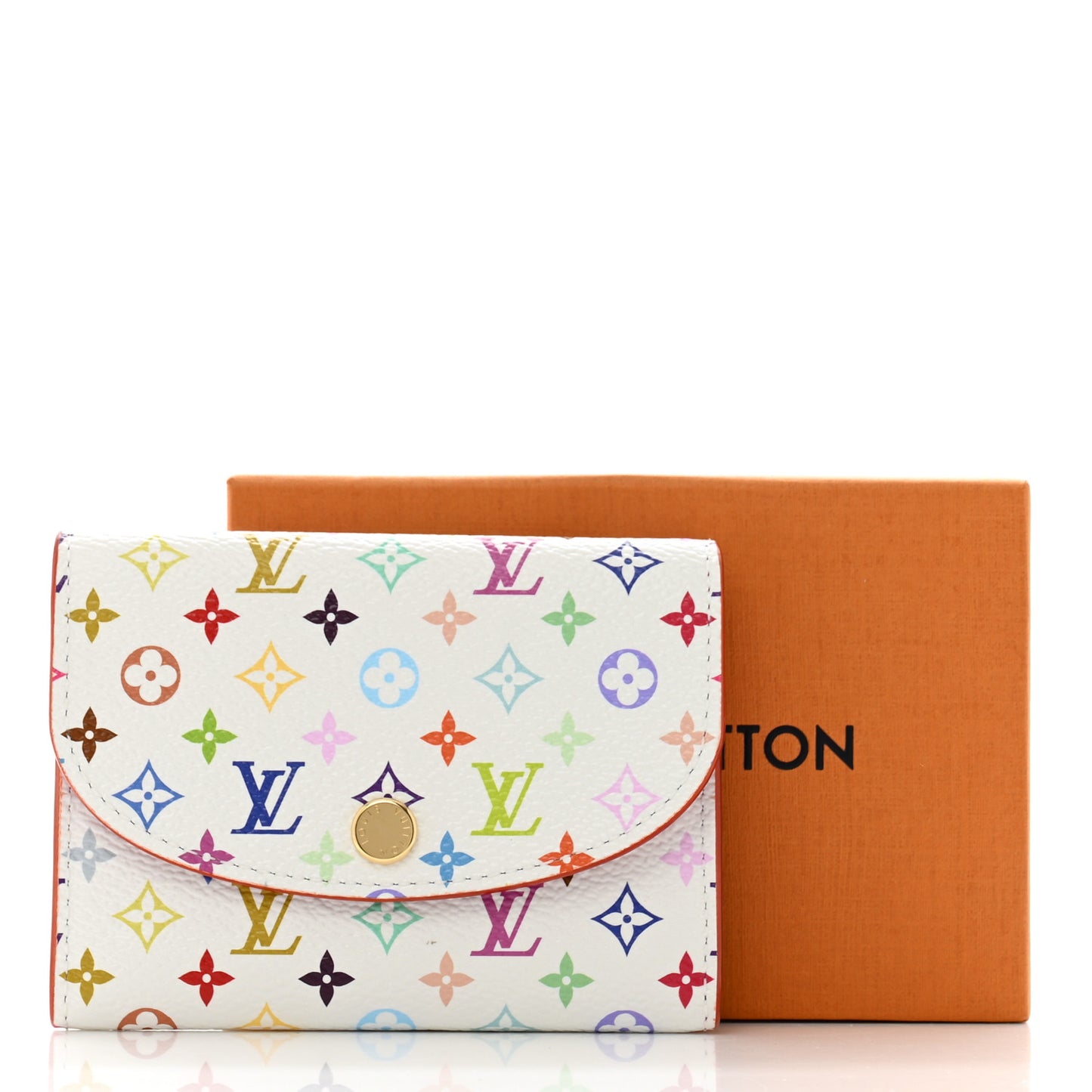 LV X TM Monogram Multicolor Rosalie Coin Purse White Kawaii Pink