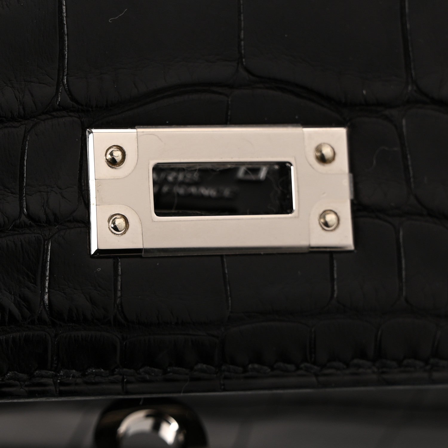 Hermes Matte Alligator Kelly Retourne 25 Black 9 of 15