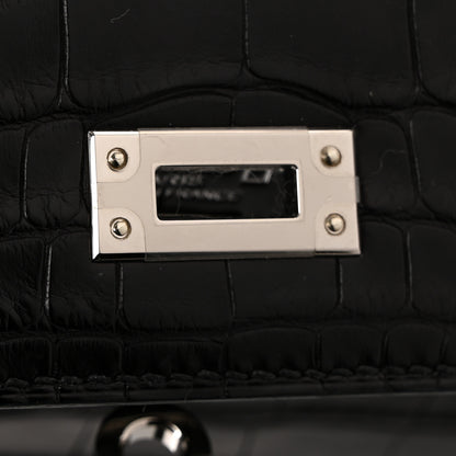 Hermes Matte Alligator Kelly Retourne 25 Black 9 of 15