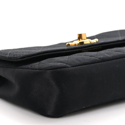 Chanel Satin Quilted Micro Mini Flap Black 9 of 10