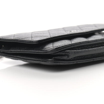 Chanel Caviar Quilted Wallet On Chain WOC Black 10 of 11