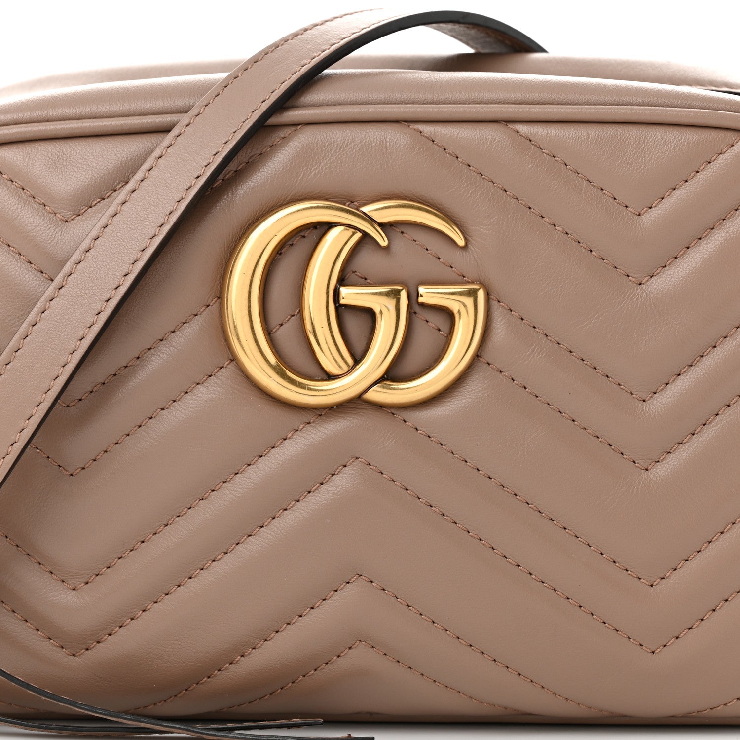 Gucci Calfskin Matelasse Small GG Marmont Chain Shoulder Bag Porcelain Rose 8 of 12