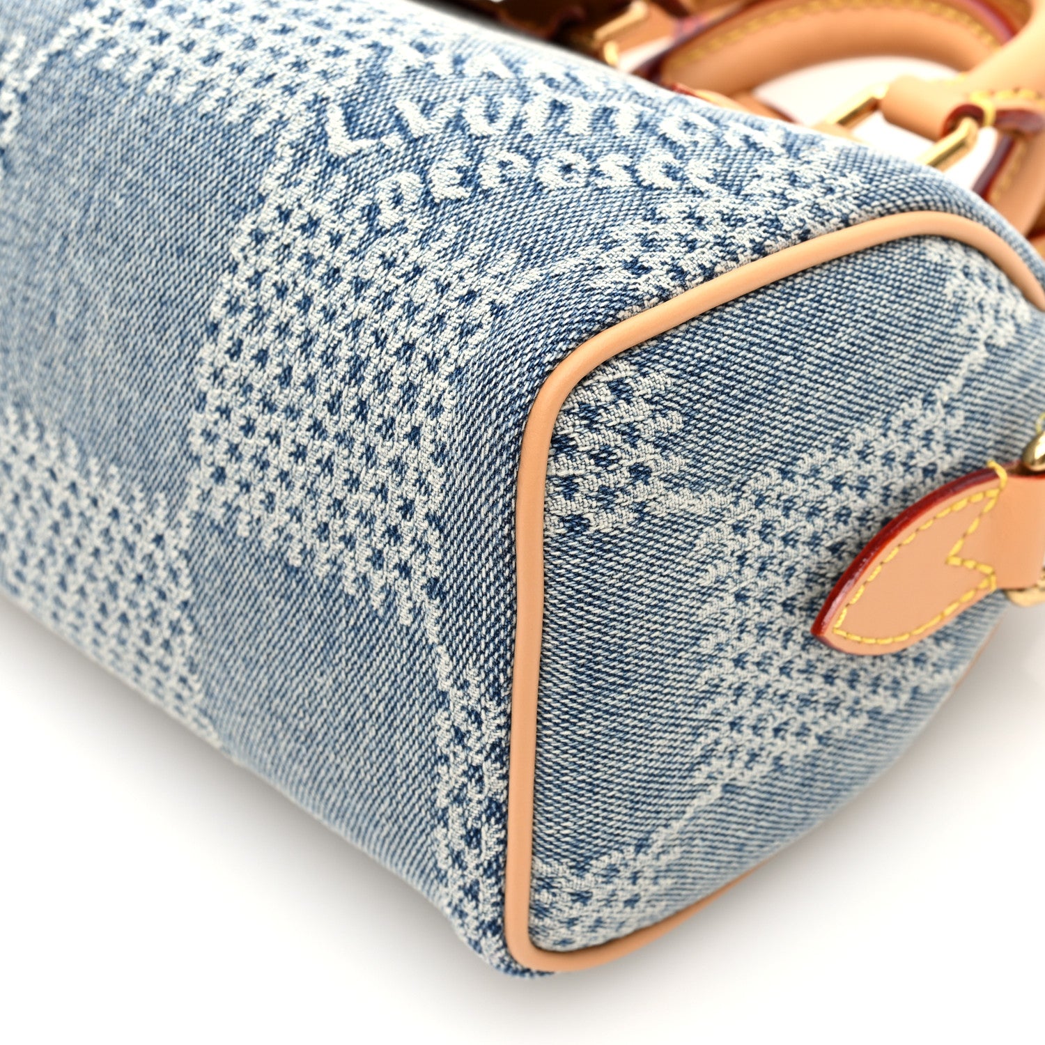Louis Vuitton Damier Denim 3D Speedy Bandouliere 18 Bleu 1651106