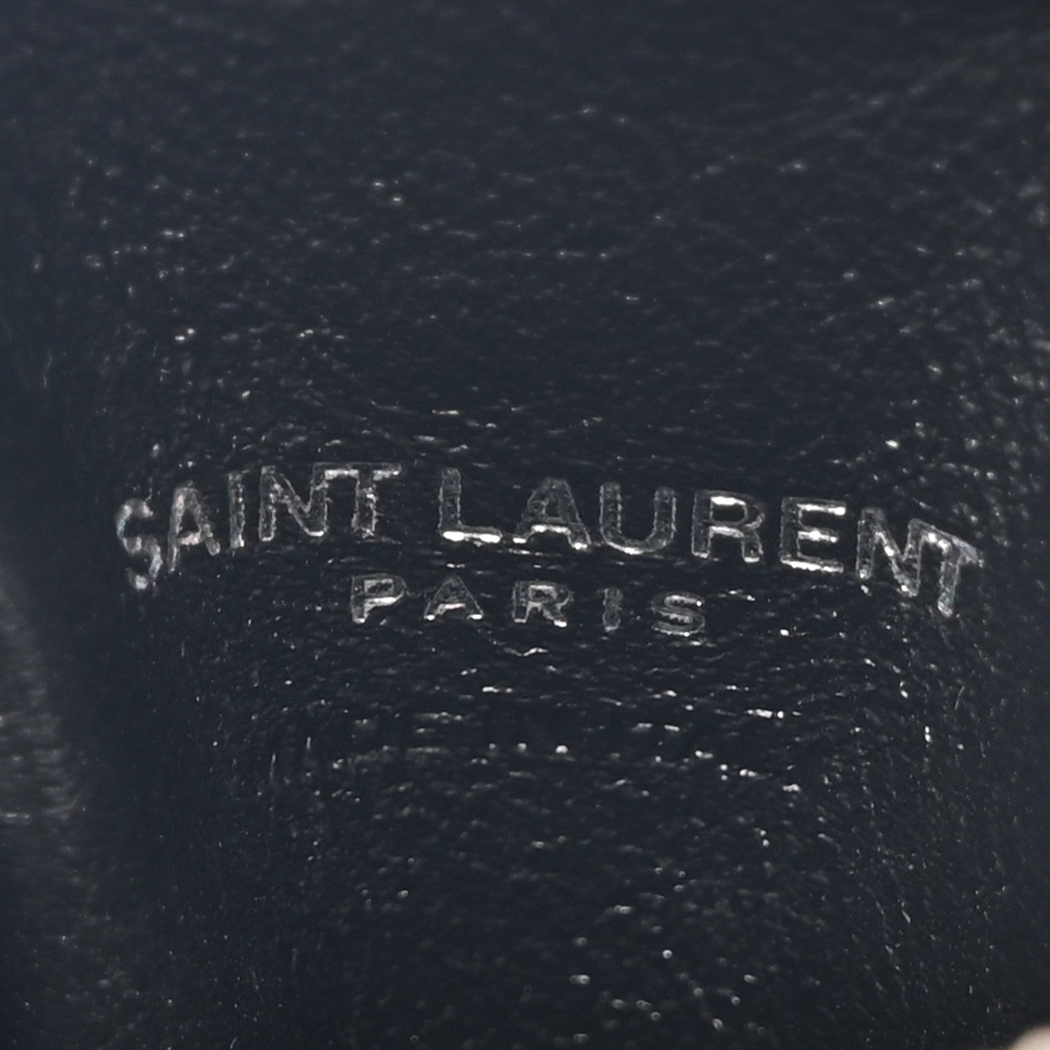 Saint Laurent Crinkled Lame Calfskin Jaime Cube Charm Keychain Violet 6 of 7