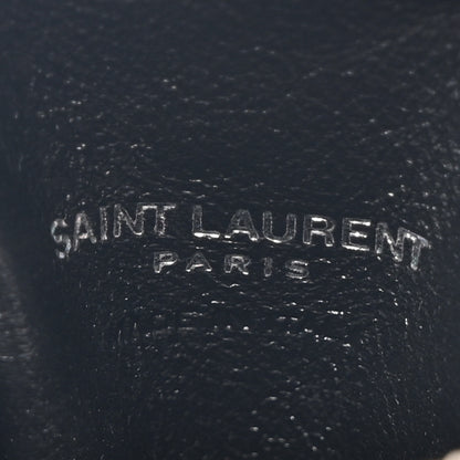 Saint Laurent Crinkled Lame Calfskin Jaime Cube Charm Keychain Violet 6 of 7