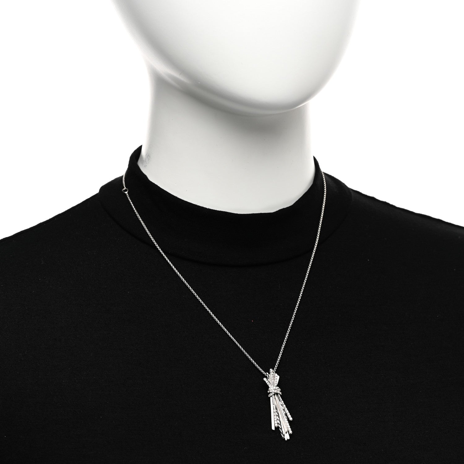 David Yurman Sterling Silver Diamond Angelika Flair Pave Pendant Necklace 2 of 4