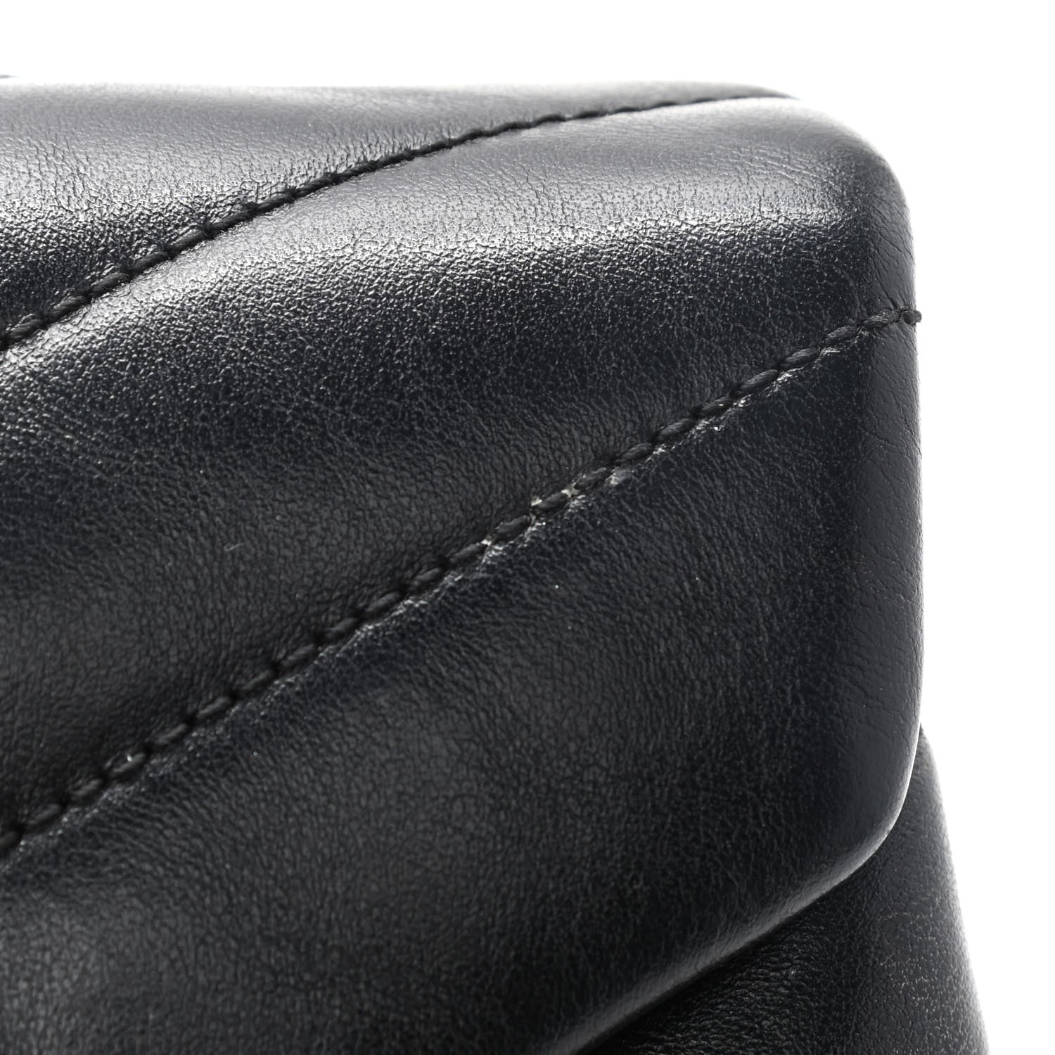 Saint Laurent Calfskin Y Quilted Monogram Toy Loulou Crossbody Bag Black 8 of 11