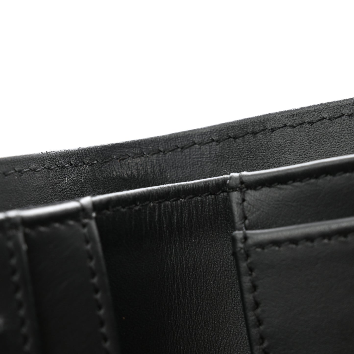 Patent Quilted Large Flap Wallet Black