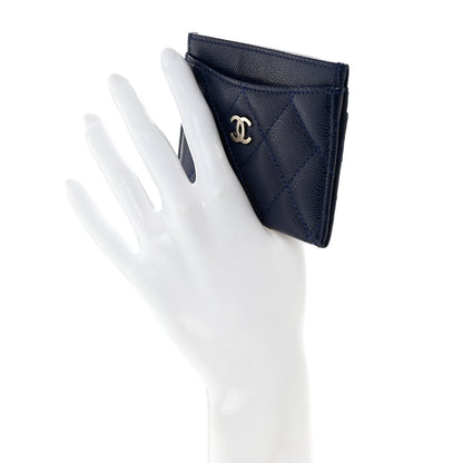Chanel Caviar Quilted Card Holder Navy 2 of 8