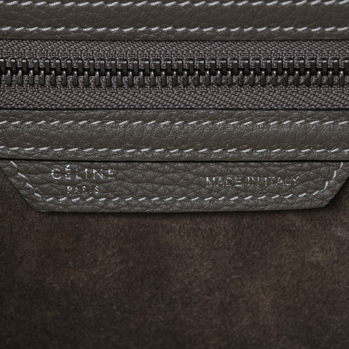 Drummed Calfskin Mini Luggage Souris