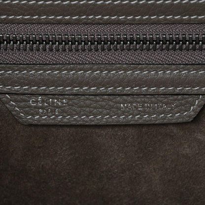 Celine Drummed Calfskin Mini Luggage Souris 6 of 7