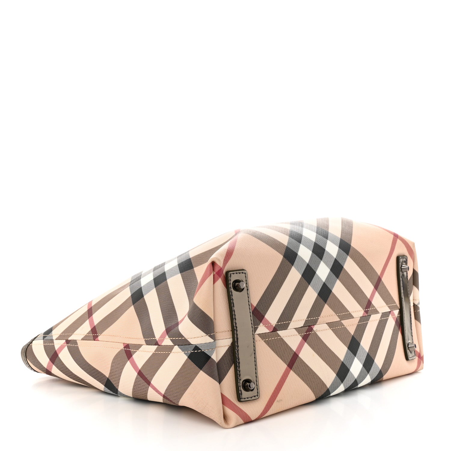 Burberry Supernova Check Stanton Tote Dark Nickel 5 of 15