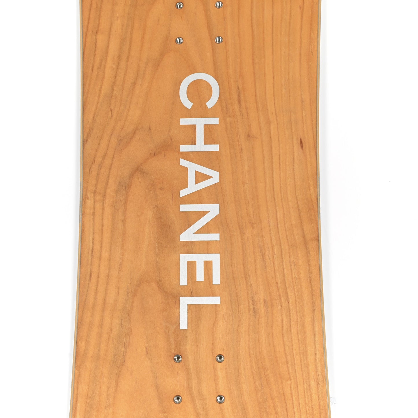 Wood Logo Snowboard Natural White