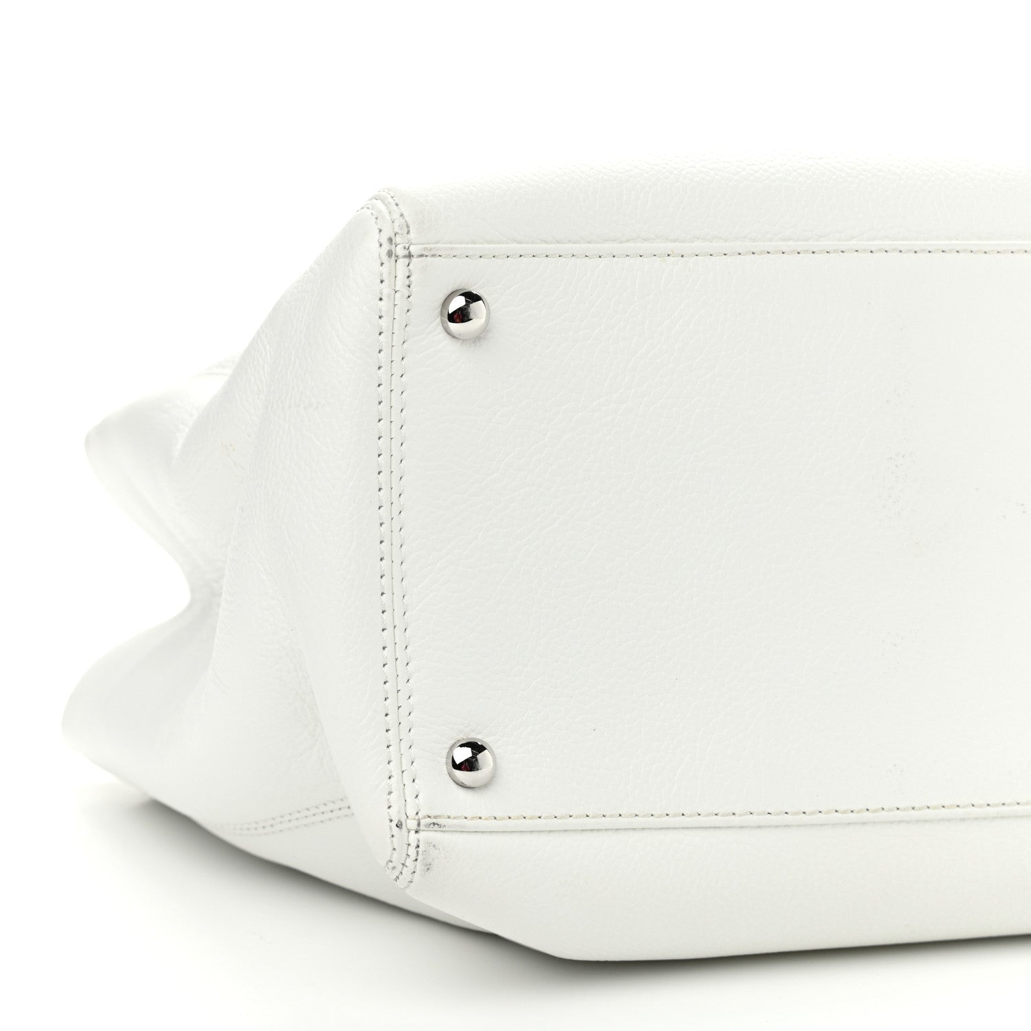 Chanel Calfskin Cerf Executive Shopper Tote White 9 of 12
