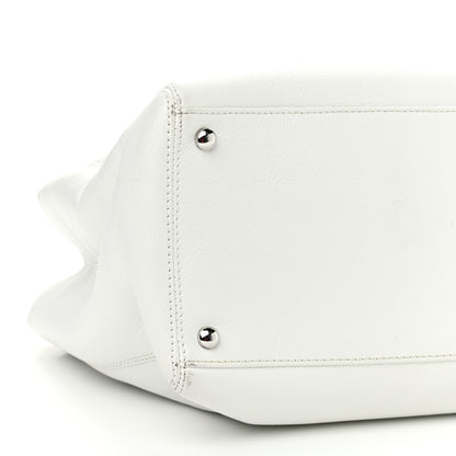 Chanel Calfskin Cerf Executive Shopper Tote White 9 of 12