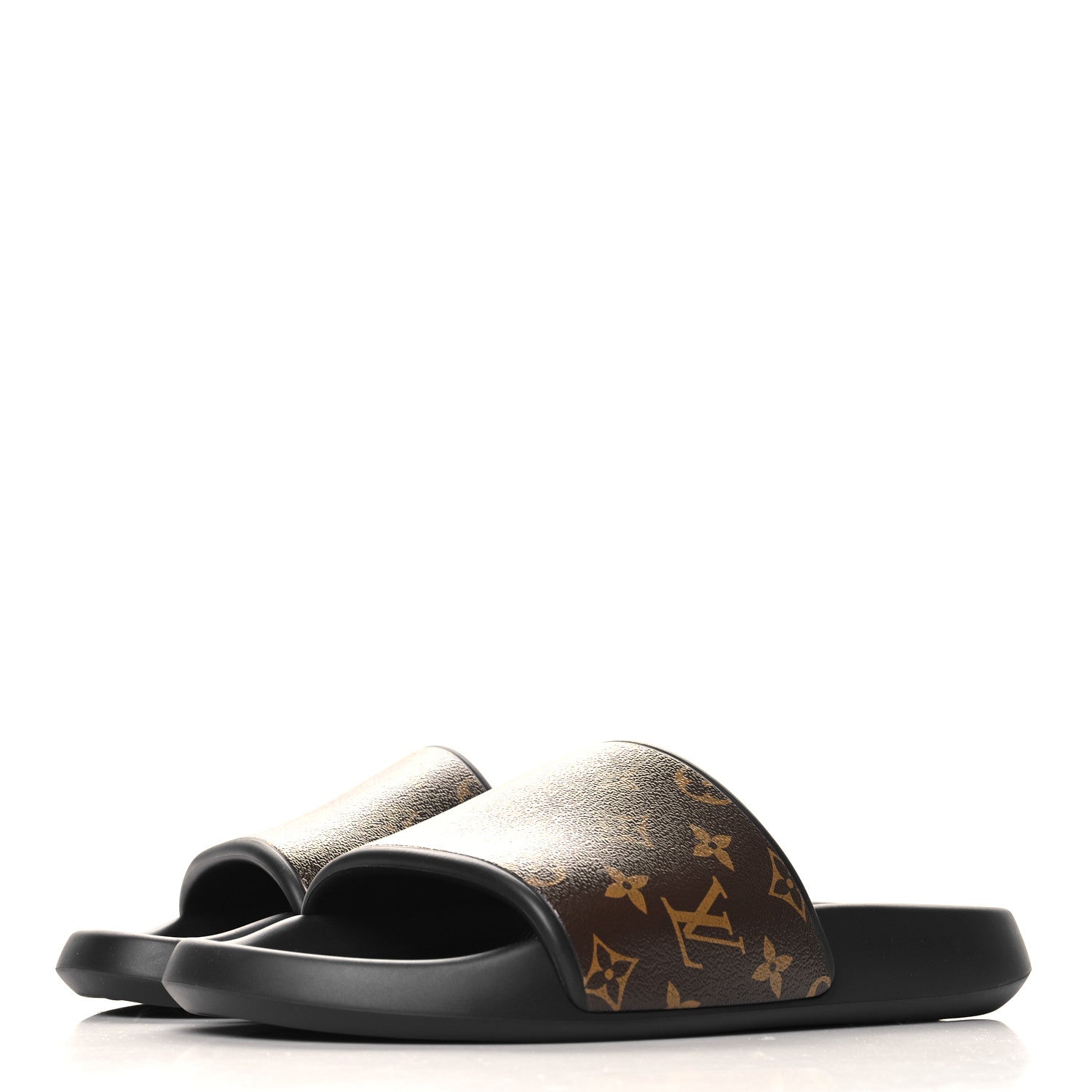 Louis Vuitton Rubber Monogram Mens Waterfront Mules 11 Macassar 4 of 9