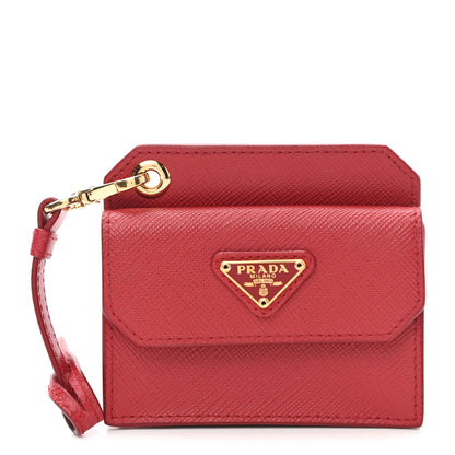 Prada Saffiano Card Holder Fuoco 1 of 9