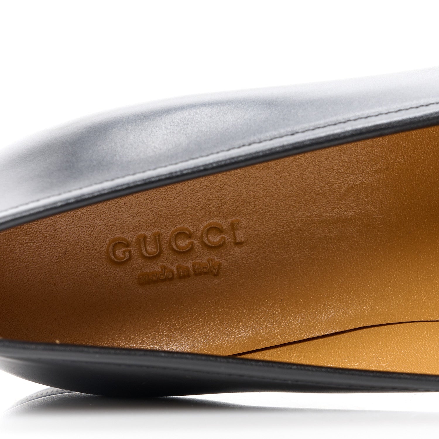 Gucci Calfskin Womens Jordaan Loafers 37 Black 7 of 9