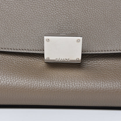 Celine Drummed Calfskin Suede Small Trapeze Souris 11 of 11