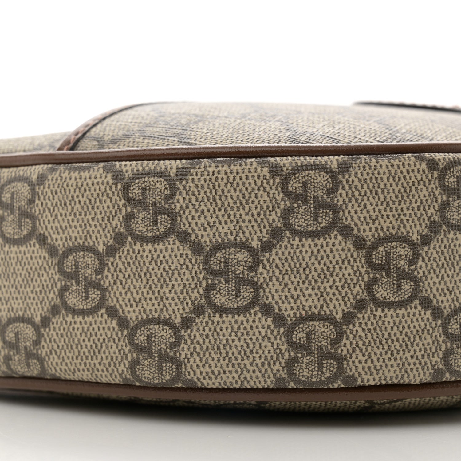 Gucci GG Supreme Monogram Azalea Calfskin Mini Retro Interlocking G Half Moon Bag Beige Ebony Brown Sugar 9 of 10