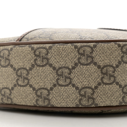 Gucci GG Supreme Monogram Azalea Calfskin Mini Retro Interlocking G Half Moon Bag Beige Ebony Brown Sugar 9 of 10