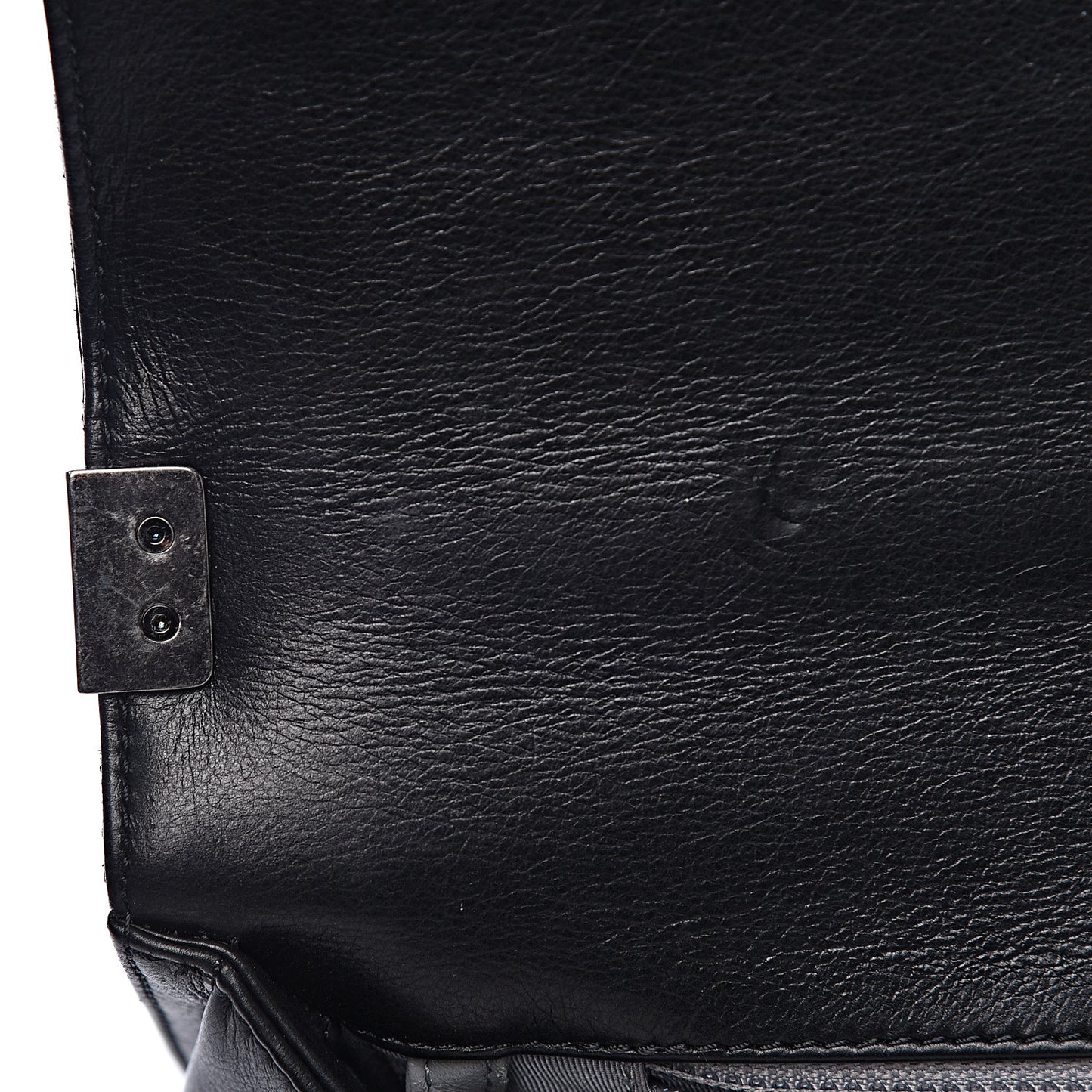 Calfskin Quilted Large Boy Flap Black