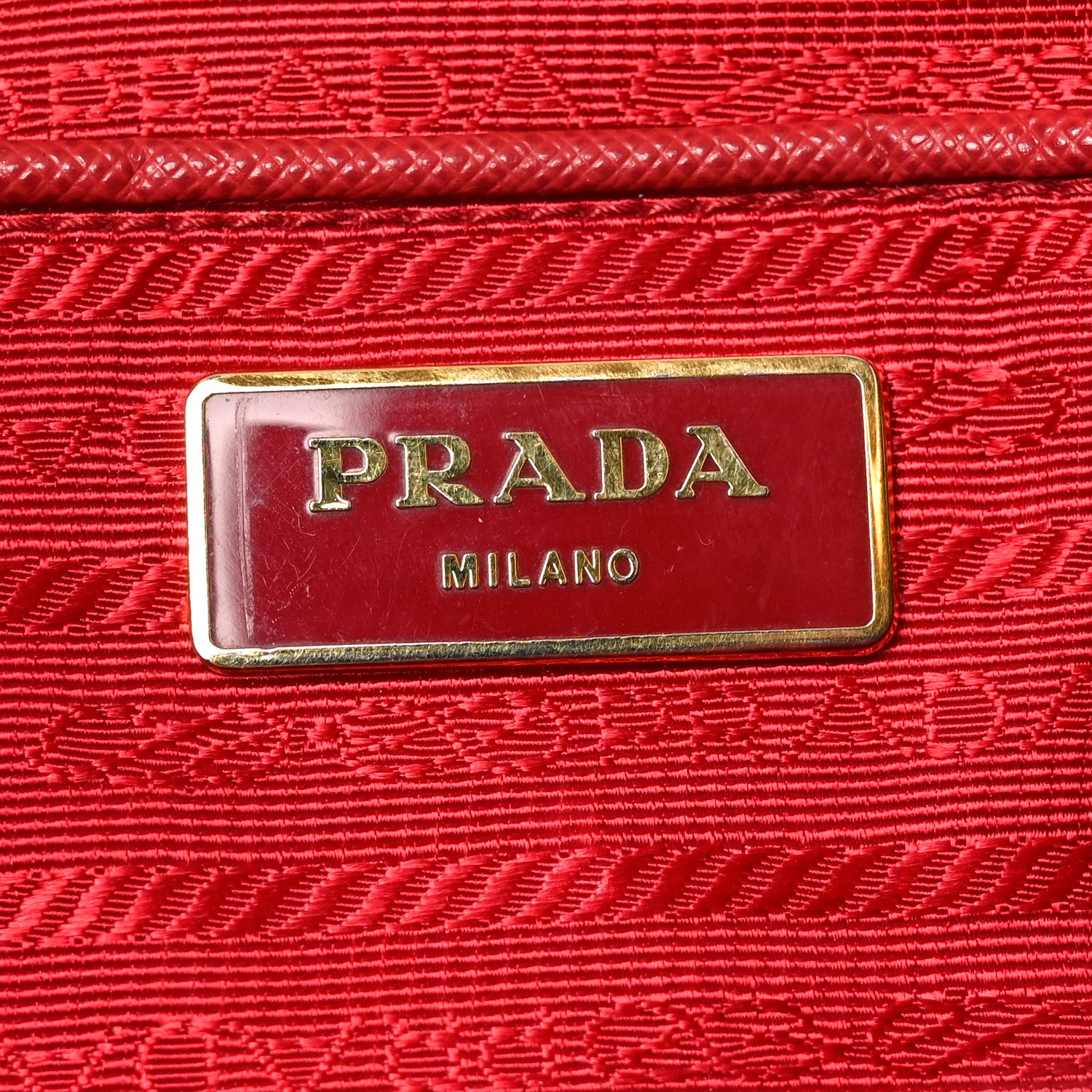Prada Saffiano Lux Large Tote Fuoco 6 of 9