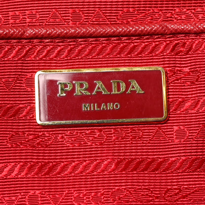 Prada Saffiano Lux Large Tote Fuoco 6 of 9
