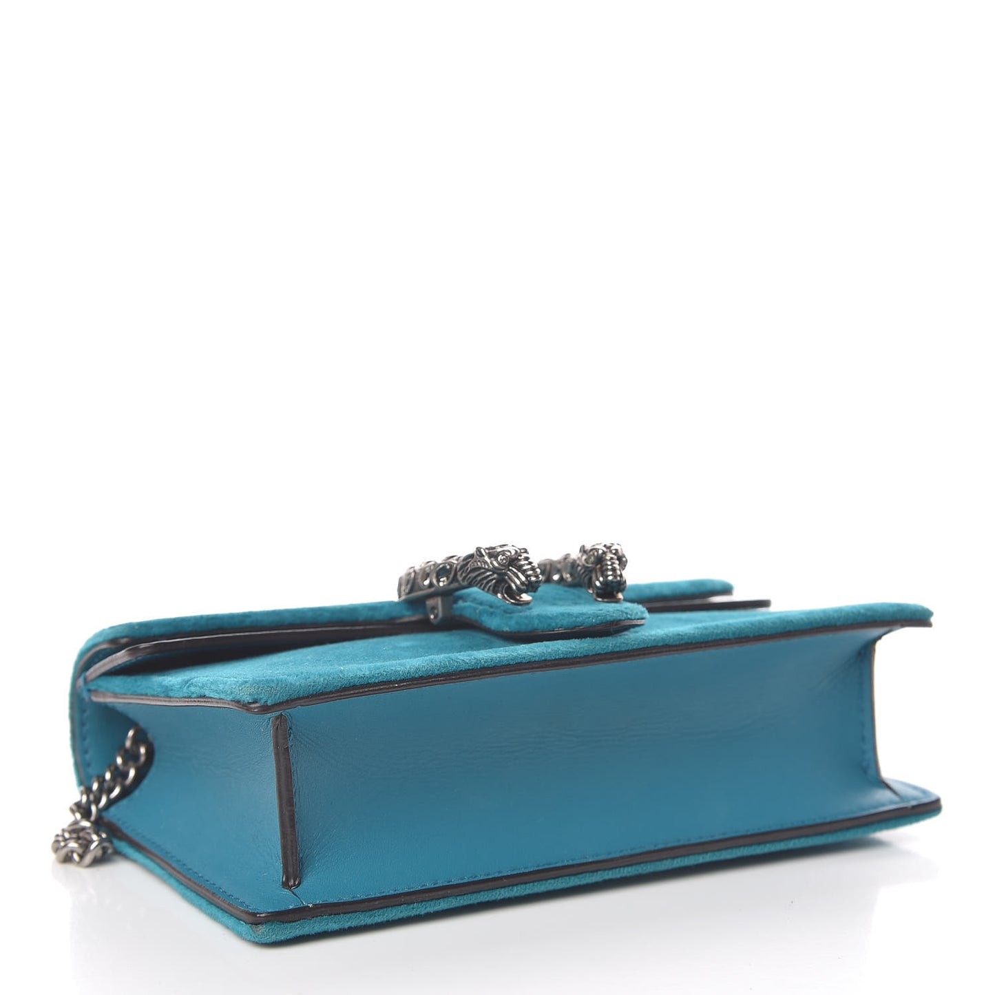 Velvet Super Mini Dionysus Shoulder Bag Pavone Cyan
