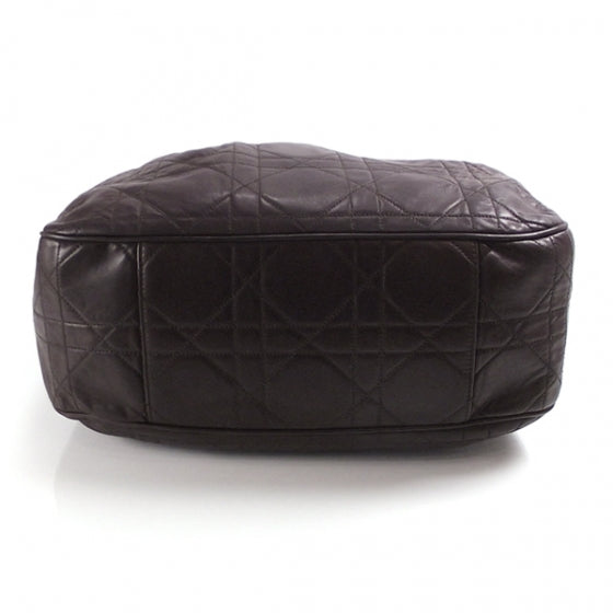 Leather Medium Cannage Tote Brown