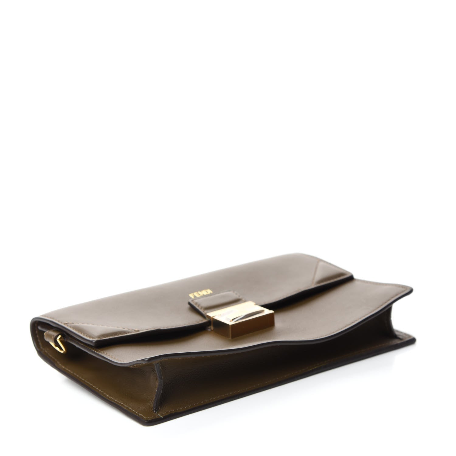 Fendi Vitello Grace Matte Kan U Wallet On Chain Wood 4 of 11
